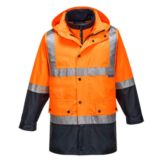 Picture of Prime Mover Hi-Vis Regular Weight Long Sleeve Shirt - Orange - size 2XL